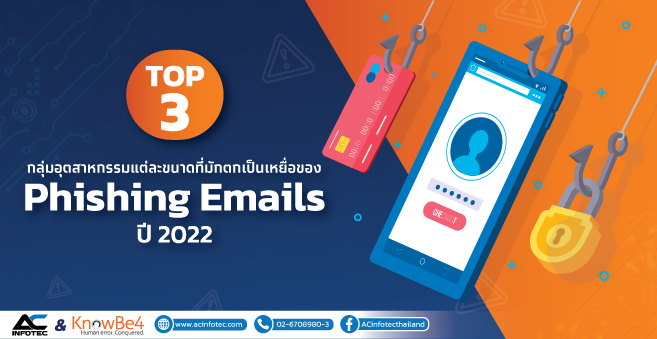 TOP 3 กลุ่มอุตสากรรมที่มักตกเป็นเหยื่อของ Phishing Emails ปี 2022
